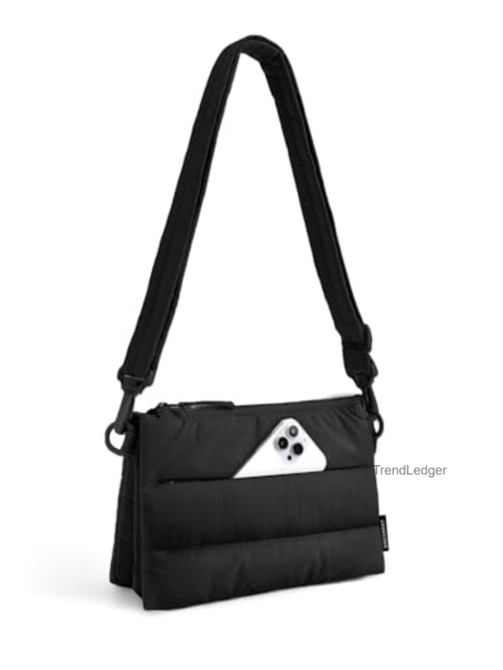 Puffy Quilted Nylon Crossbody Bag RFID Wallet 4.3L Travel Purse